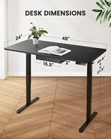 Plateau de clavier électrique YG 48x24 pouces pleine taille, design moderne, hauteur réglable, pour bureau à domicile
