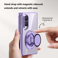 Étui large pour Samsung Galaxy Z Fold8 avec verre trempé intégré, sangle magnétique à rebond et béquille rotative à 360° pour la protection de la charnière