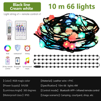 Tali LED lampu peri 33/50/60 lampu kristal bunga sakura karangan bunga dalam ruangan Festival pernikahan pesta Natal IP67