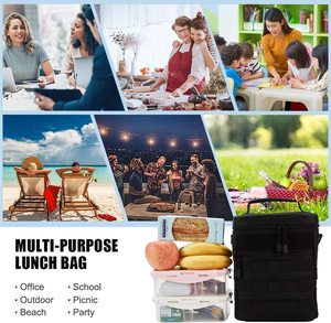 Túi Đựng Đồ Ăn Trưa Molle Túi Đựng Đá Cho Bữa Trưa Dã Ngoại Đi Biển BBQ Bộ Đồ Ăn Trưa Chiến Thuật Túi Tote Túi Làm Mát Thực Phẩm Bia - Product Image 6