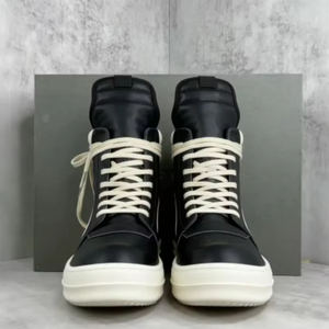 Zapatillas de Diseñador de Lujo de Alta Calidad 2026, Zapatos de Mujer con Cordones Negros, de Cuero, con Suela Gruesa, Casuales y Planos - Product Image 1