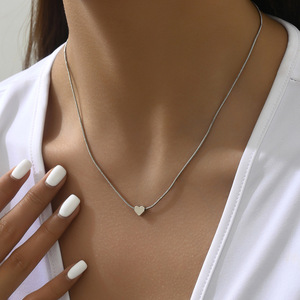 Collana con Ciondolo a Cuore per Donne, Catena Minimalista per Clavicola, Stile Francese, Gioielli di Moda Quotidiana - Product Image 3