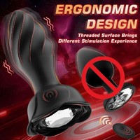 Plug anal vibrant et oscillant télécommandé par application pour massage et stimulation masculine, jouet sexuel partagé, modèle 32HN39, provenance Chine Taïwan
