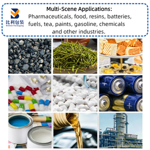 القوة الصناعية 25L-180L من ورق الكرافت برميل من الورق المقوى السميك غطاء معدني/بلاستيك قابل لإعادة التدوير للبراميل - Product Image 4