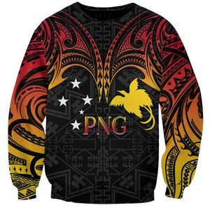 Sweat-shirt personnalisé de la province de Chimbu de Papouasie-Nouvelle-Guinée <span class=keywords><strong>PNG</strong></span> Oiseaux de paradis Polynésien Arty Style Pull Sublimation OEM ODM - Product Image 6