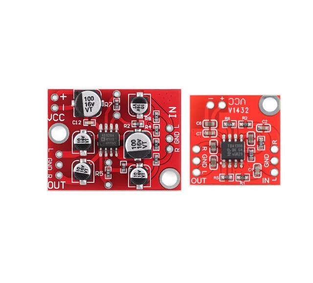 TDA1308/AD828 AB Class Stereo Headphone Driver Module 3V-6V Front-End Audio Amplifier with Direct Drive Capability
