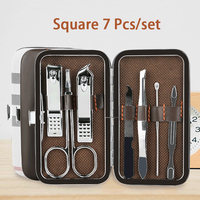Ensemble professionnel de ciseaux à ongles en acier inoxydable, kit d'outils de manucure pour lime à ongles, vente en gros bon marché