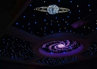 Lampe à fibre optique en plastique veilleuse colorée toit étoile lumière romantique pour chambre cinéma Ktv hôtel