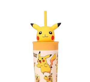 Gobelets isothermes en acier inoxydable de 450 ml à motif dessin animé (Stitches, Kitty, Pika) avec paille, bouteille d'eau pour enfants, vente en gros à prix abordable - Product Image 2