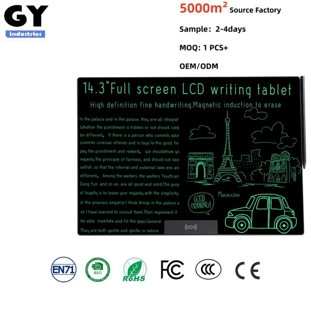 New 14.3-inch Plastic LCD Electronic Writing Tablet Home Use Memo Message Writing Board Small Blackboard