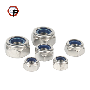 Harga grosir A2-70 baja tahan karat ISO7040 Din985 SS304 316 M5 M6 M8 M12 M16 mur kunci nilon Hex - Product Image 1