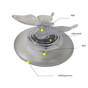 Lampe flottante LED solaire RGB, papillon, libellule, lampe flottante pour l'eau, décoration de jardin, piscine, fontaine, étang, lumière de nuit - Product Image 3