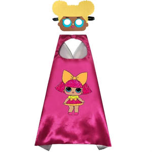 थोक कस्टम लोगो हेलोलीन सुपरहीरो कैप कोस्प्ले बच्चों के लिए हीरो क्लॉक के साथ सेट - Product Image 6