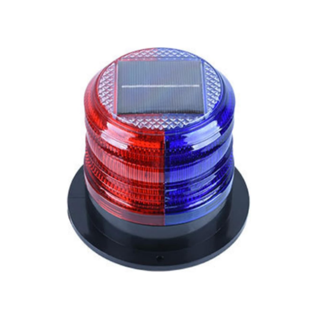 Solar Strobe Warning Light Magnetic Base Is Super Bright and Waterproof for Tower Crane Wharf in Construction Traffic Factory.