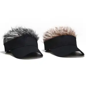 Source Affordable Wholesale golf visors fake hair 