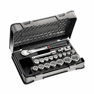 Juego de enchufes de caja de ABS cromado con 19 Uds. Torx y enchufes hexagonales DIY grado OEM 1/2 EB - Product Image 1