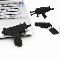 Clé USB portable 8 Go en forme de pistolet, clé USB 16 Go 32 Go, clé USB en forme de dessin animé, pistolet, mitraillette, revolver, clés USB cadeaux