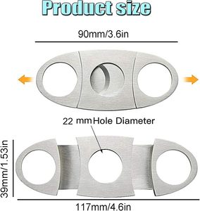 Personalised Luxury Stainless Steel Double Cut Blade Guillotine Classic Portable Lightweight Travel Cigars Scissors Accessories - Product Image 3