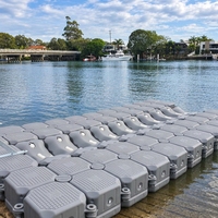 Dock flottant modulaire en plastique HDPE avec rampe pour jet ski, cubes flottants emboîtables pour marina et bateaux