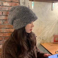 Bonnet en tricot personnalisé, chaud et ample pour l'hiver, pour femmes