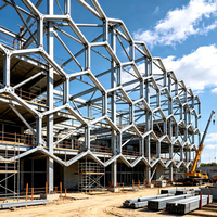 Structure suspendue courbée, test de charge strict, surface délicate, bâtiments en structure d'acier de forme spéciale pour musées d'art