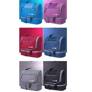 High Quality Polyester Toilet Wash Bag Custom New Design Fashionable Zipper Closure Waterproof Cosmetic <b>Makeup</b> <b>Case</b> Towel - Product Image 5
