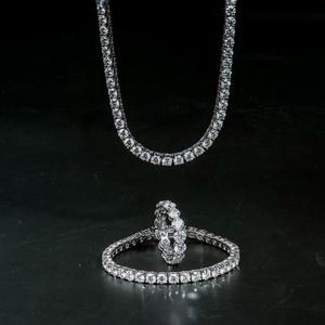 Gra 925 Sterling Silver HipHop Jewelry <b>Tennis</b> Chain VVS 5MM Moissanite <b>Tennis</b> <b>Necklace</b> - Product Image 3