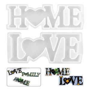MUYULINS Fat Yaya Molde de silicona DIY con letras LOVE en inglés para decoración, herramientas para pasteles, resina epoxi en forma de barra transfronteriza - Product Image 1