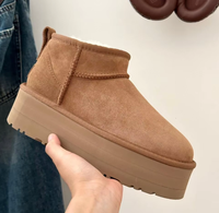 Nouveau concepteur hiver femmes bottes de neige chaud Top qualité laine-fait hauteur augmentant bottes de neige