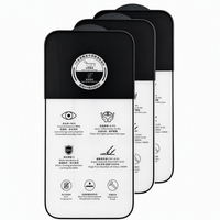 Protection d'écran en verre trempé à couverture complète pour 16 17 Pro HD Clair Anti-traces de doigts 2.5D 0.33 mm Kit d'installation facile
