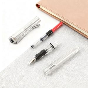 Simple Popular Transparent Plastic Fountain <b>Pen</b> Multiple Writing Diameters Available Promotional Advertising <b>Pen</b> Customizable - Product Image 4