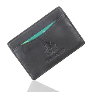 Porte-cartes de visite en cuir personnalisé porte-cartes de crédit porte-cartes rfid intelligent en cuir véritable
