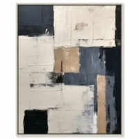 Peinture à l'huile sur toile encadrée, peinte à la main, style Wabi Sabi minimaliste, tons neutres, art mural moderne personnalisé pour le salon, la chambre à coucher