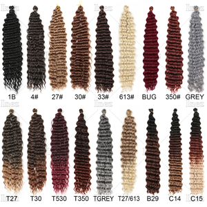 ผมต่อแบบลอนคลื่นสังเคราะห์22 "ผมสีเขียวสีน้ำเงิน - Product Image 5