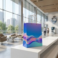 Sacs de shopping en papier couché personnalisés avec logo et poignées en corde de papier pour emballage cadeau de marque de magasin d'animaux – Vente en gros