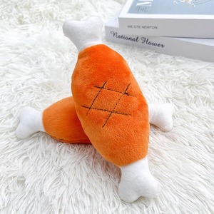 Double Bone Chicken Leg <b>Plush</b> Toy With Sound For Dogs And <b>Cats</b> Indoor Chewable Pet Toy - Product Image 3