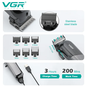 <span class=keywords><strong>Tondeuse</strong></span> à cheveux Vgr V-118, <span class=keywords><strong>tondeuse</strong></span> à cheveux électrique rechargeable sans fil, <span class=keywords><strong>tondeuse</strong></span> à cheveux professionnelle pour hommes - Product Image 4