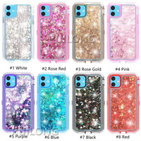 Étui de luxe paillettes liquide brillant Quicksand pour iPhone 15 14 13 12 Pro Max étui étui de protection antichoc robuste