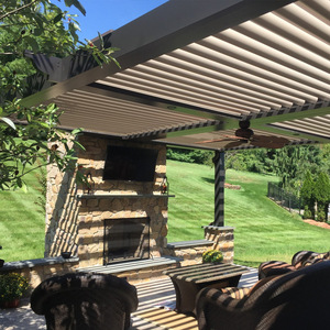 Shinilion-montaje de pared de techo duro de metal, pérgola de aluminio, montaje en pared, terasse, 4x4 metros - Product Image 2