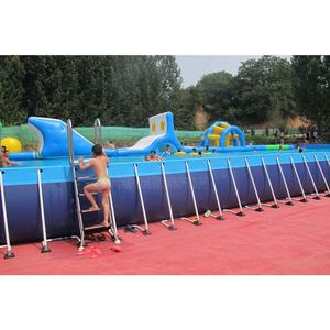 Grande <span class=keywords><strong>piscine</strong></span> extérieure rectangulaire commerciale populaire de cadre en métal avec le système de <span class=keywords><strong>filtration</strong></span> - Product Image 1