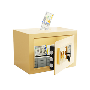 Coffre-fort électronique à code pour la maison, le bureau, mini armoire de sécurité en acier de 25 cm de hauteur, boîte de dépôt sécurisée - Product Image 4