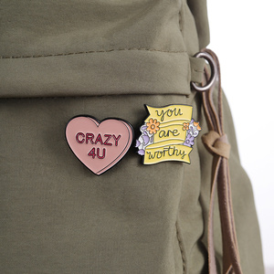 Broche esmaltado con letras a la moda, gafas <span class=keywords><strong>de</strong></span> CD Power Rose, Shake Crazy Enjoy Thanks Need Sleep Try Again, insignia, Pin <span class=keywords><strong>de</strong></span> solapa, joyería - Product Image 3