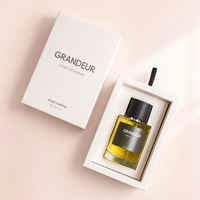 Boîte personnalisée en forme de livre magnétique, emballage de parfum avec couvercle rabattable, papier texturé blanc, OEM