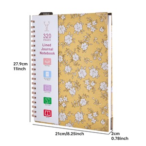 Quaderno Vintage Floreale <span class=keywords><strong>A4</strong></span> con Spirale Doppia in Oro Rosa, 160 Fogli, Carta a Righe 80gsm, Agenda Mensile Non Datata - Product Image 2