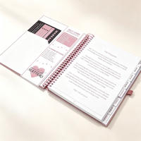 Carnet de notes personnalisé 2026 à couverture rigide et spirale, agenda, journal, organisateur quotidien, hebdomadaire, mensuel, planificateur
