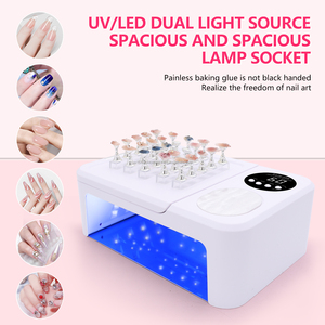 Smart timer hand pillow nail machine <b>light</b> therapy lamp nail salon dual-hand fast drying gel polish curing lamp LED flat lamp - Product Image 6