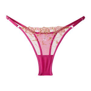 Braguitas de encaje bordado para mujer al por mayor, de talle bajo, transparentes, de malla, lencería sexy, cómodas y ultrafinas - Product Image 1