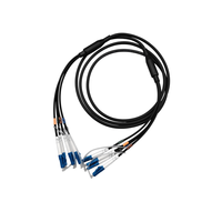 Câble Fibre Optique Préfabriqué 4 Cœurs 500m, Câble Tactique en Fibre Optique Renforcé LC LWL 100m 300m 500m