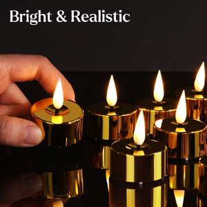 <span class=keywords><strong>Velas</strong></span> LED Doradas Ecológicas de Plástico Hechas a Mano por Mermei, Funcionan con Pilas - Product Image 4