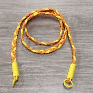 Cuerda para saltar trenzada amarilla y morada, 2,5 m, nailon duradero para fitness en casa, unisex - Product Image 4